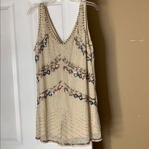 Sequin (beaded) off white romper